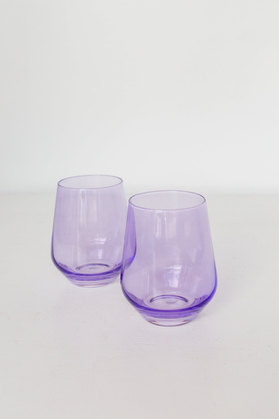 Glassware Estelle Colored Glass | Estelle Colored Wine Stemless - Set Of 2 {Lavender}