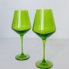 Glassware RH Signature Co. | Estelle Colored Wine Stemware - Set Of 2 {Forest Green}