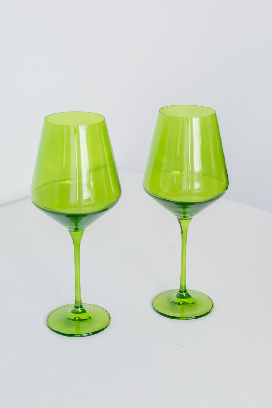 Glassware RH Signature Co. | Estelle Colored Wine Stemware - Set Of 2 {Forest Green}