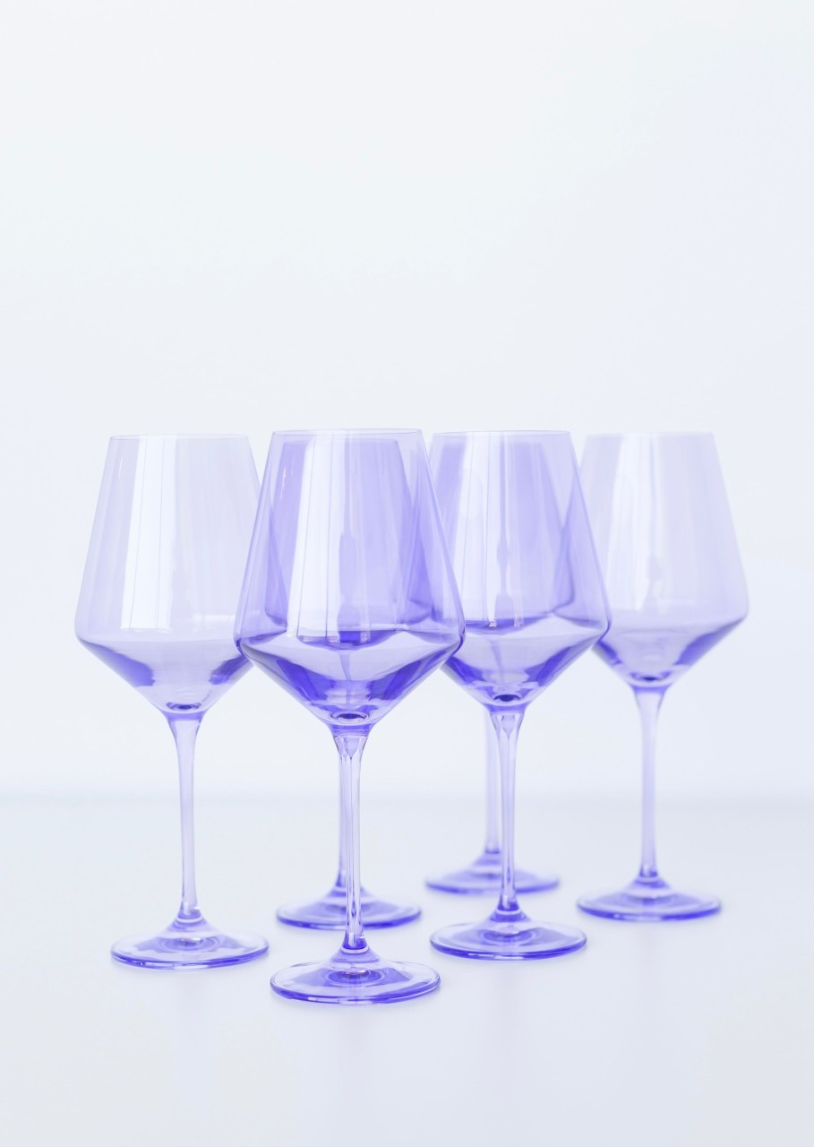 Glassware RH Signature Co. | Estelle Colored Wine Stemware - Set Of 6 {Lavender}