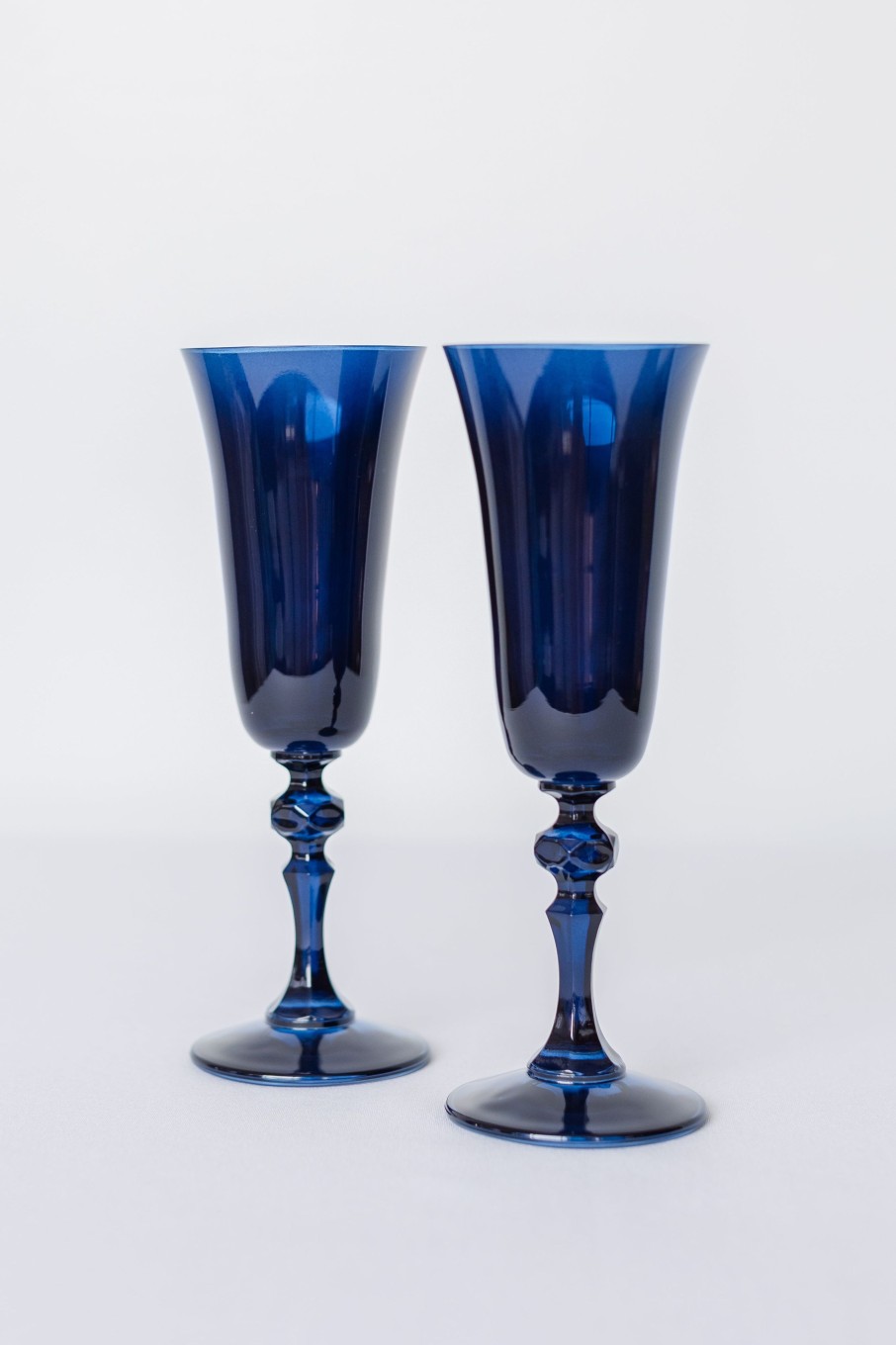 Glassware Estelle Colored Glass | Estelle Colored Regal Flute - Set Of 2 {Midnight Blue}