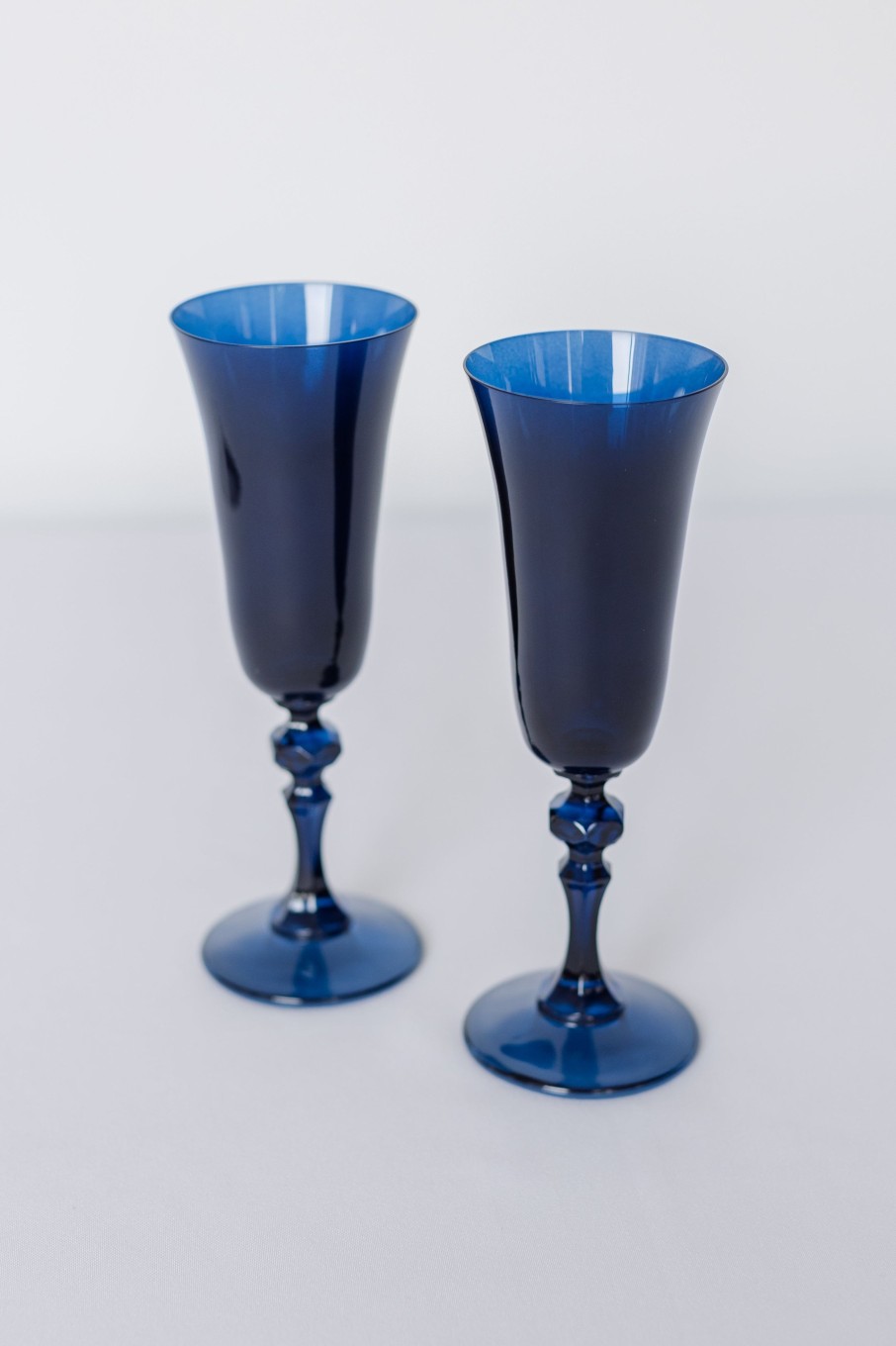 Glassware Estelle Colored Glass | Estelle Colored Regal Flute - Set Of 2 {Midnight Blue}