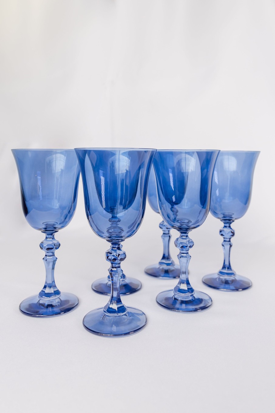 Glassware RH Signature Co. | Estelle Colored Regal Goblet - Set Of 6 {Cobalt Blue}