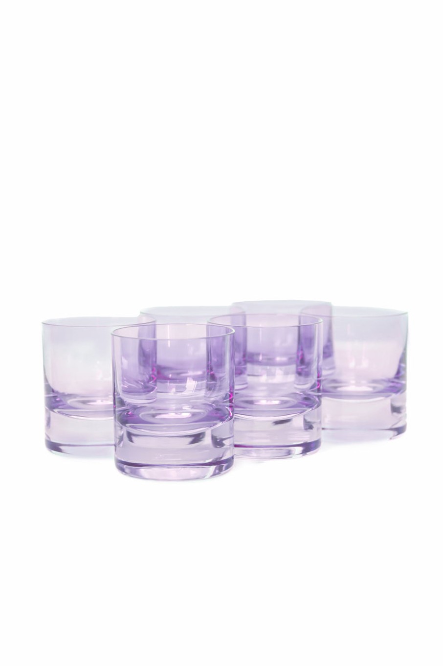 Limited Edition Holiday Estelle Colored Glass | Estelle Colored Rocks Glass - Set Of 6 {Lavender}