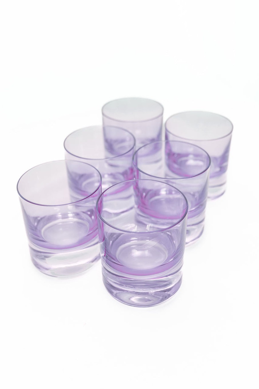 Limited Edition Holiday Estelle Colored Glass | Estelle Colored Rocks Glass - Set Of 6 {Lavender}