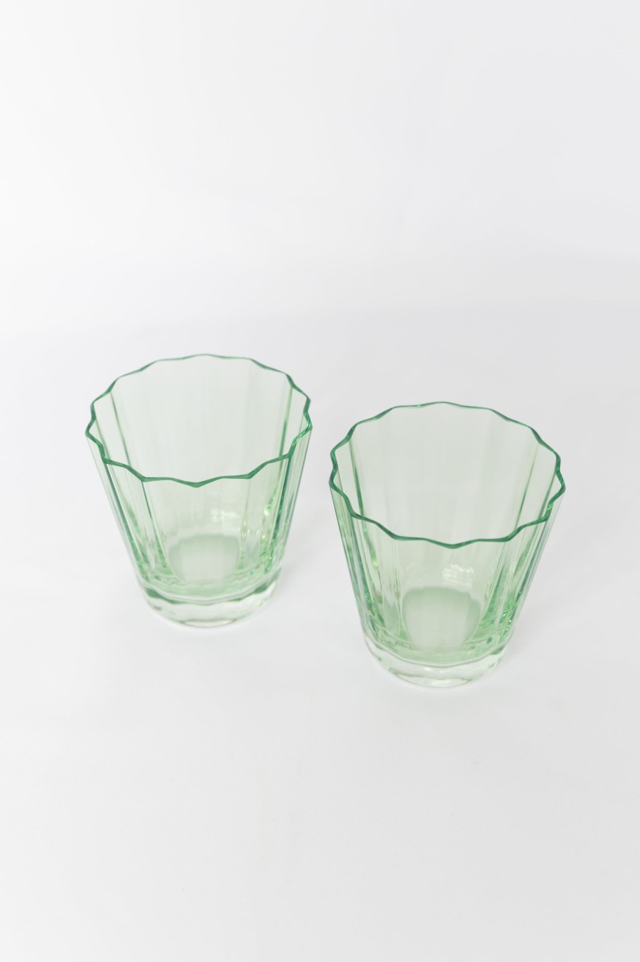 Glassware Estelle Colored Glass | Estelle Colored Sunday Low Balls - Set Of 2 {Mint Green}