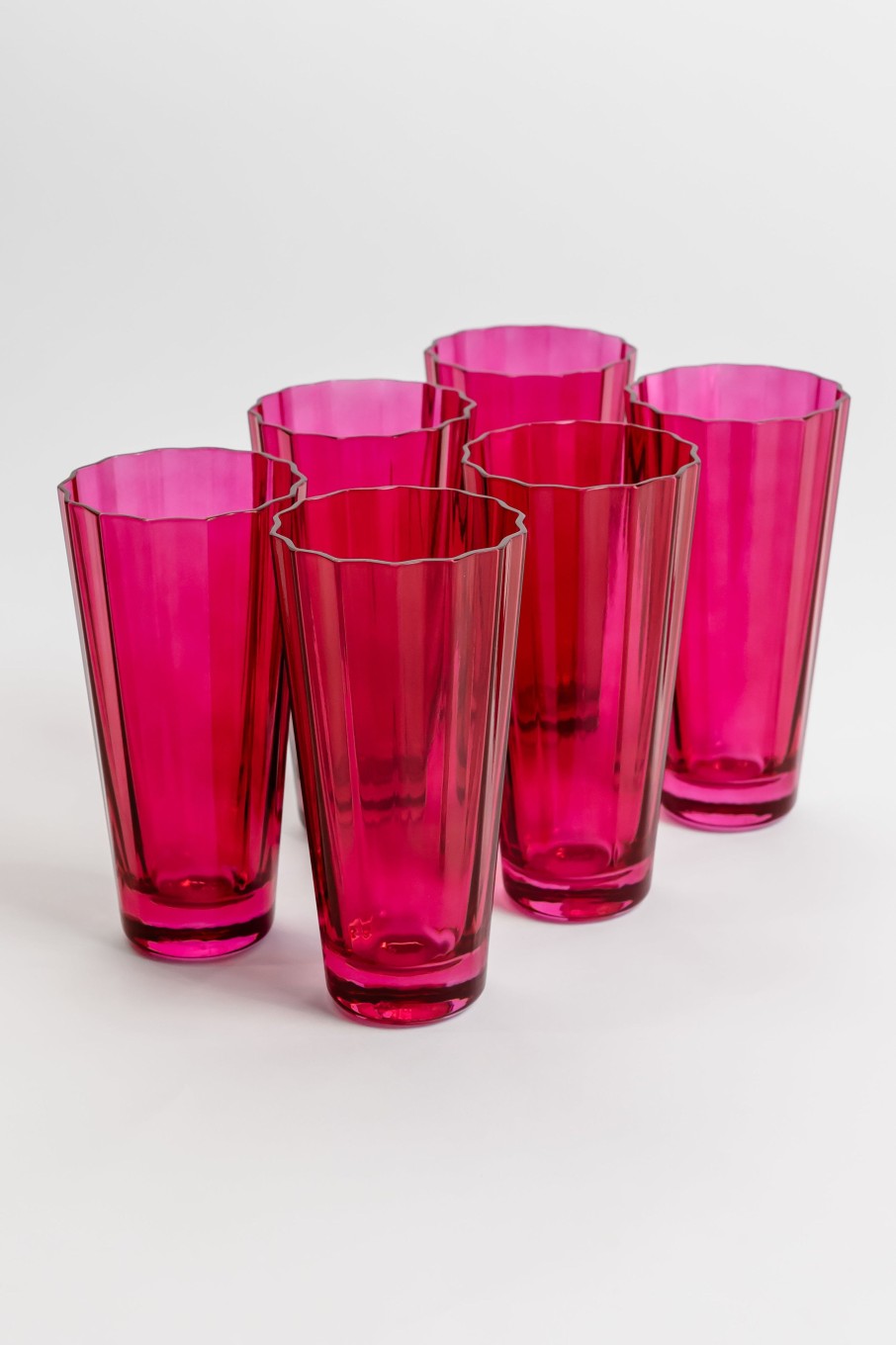 Glassware Estelle Colored Glass | Estelle Colored Sunday High Balls - Set Of 6 {Fuchsia}