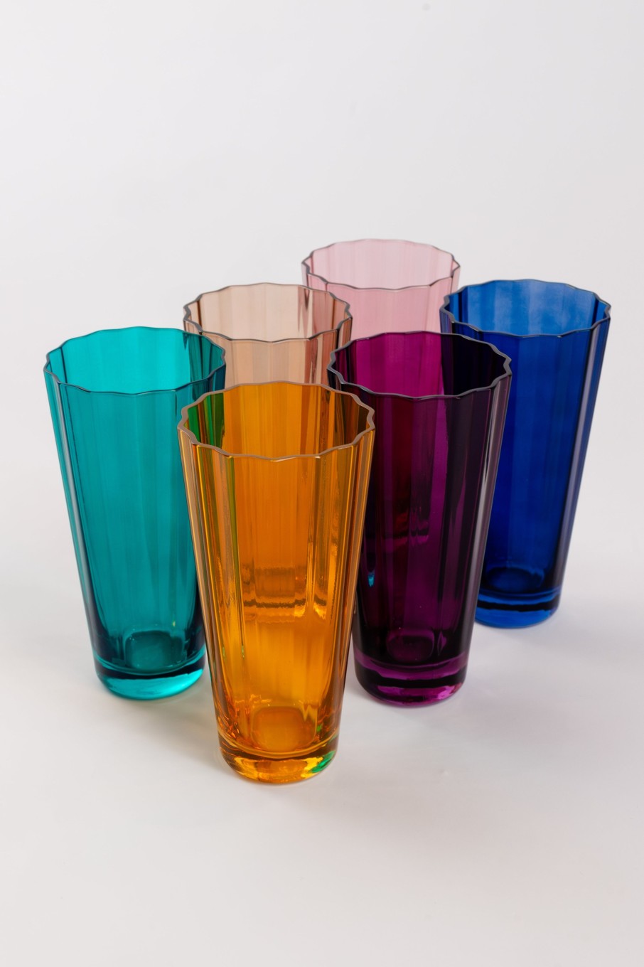 Glassware Estelle Colored Glass | Estelle Colored Sunday High Balls - Set Of 6 {Fall Mixed Set}