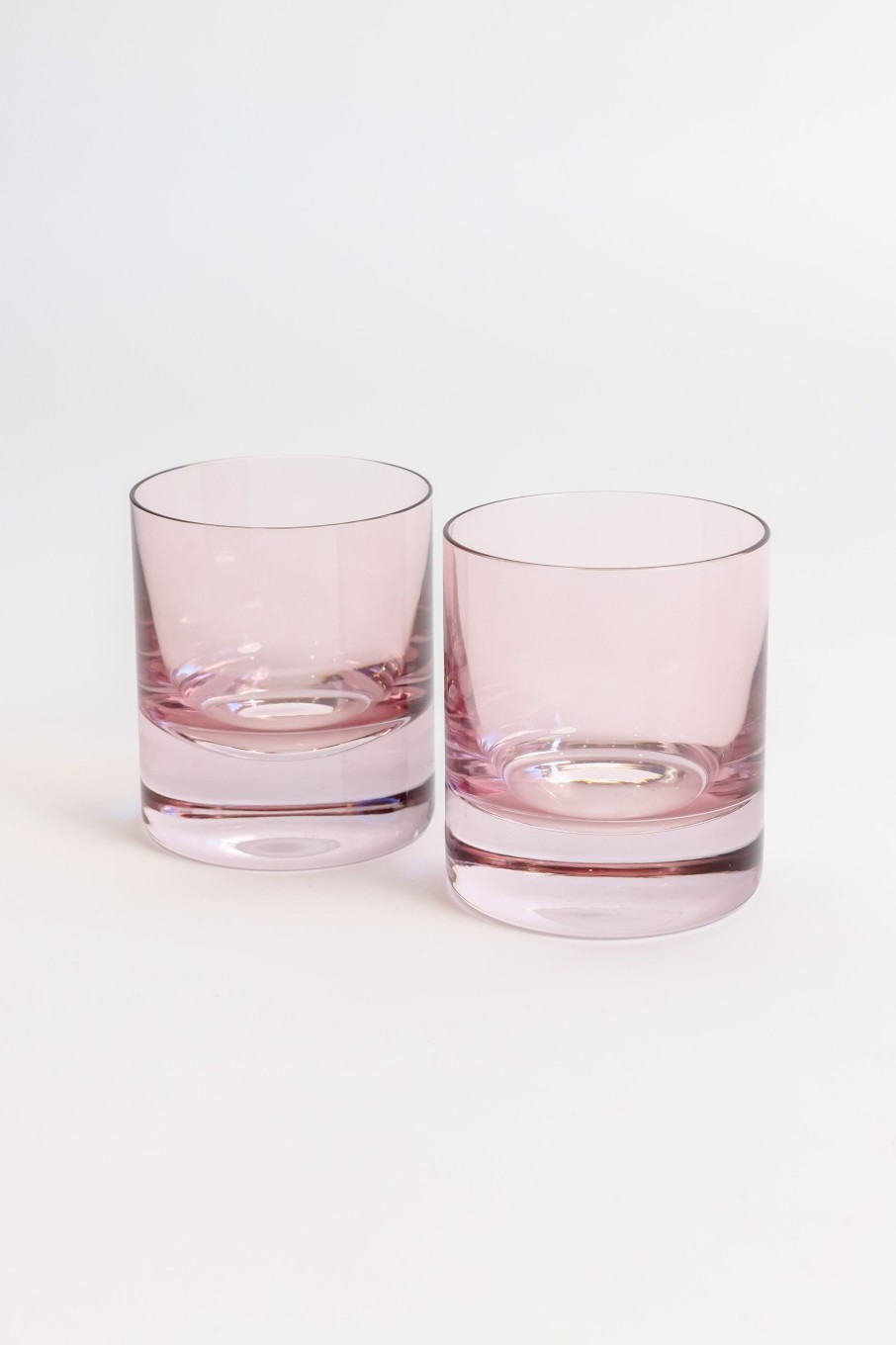 Limited Edition Holiday Estelle Colored Glass | Estelle Colored Rocks Glass - Set Of 2 {Rose}