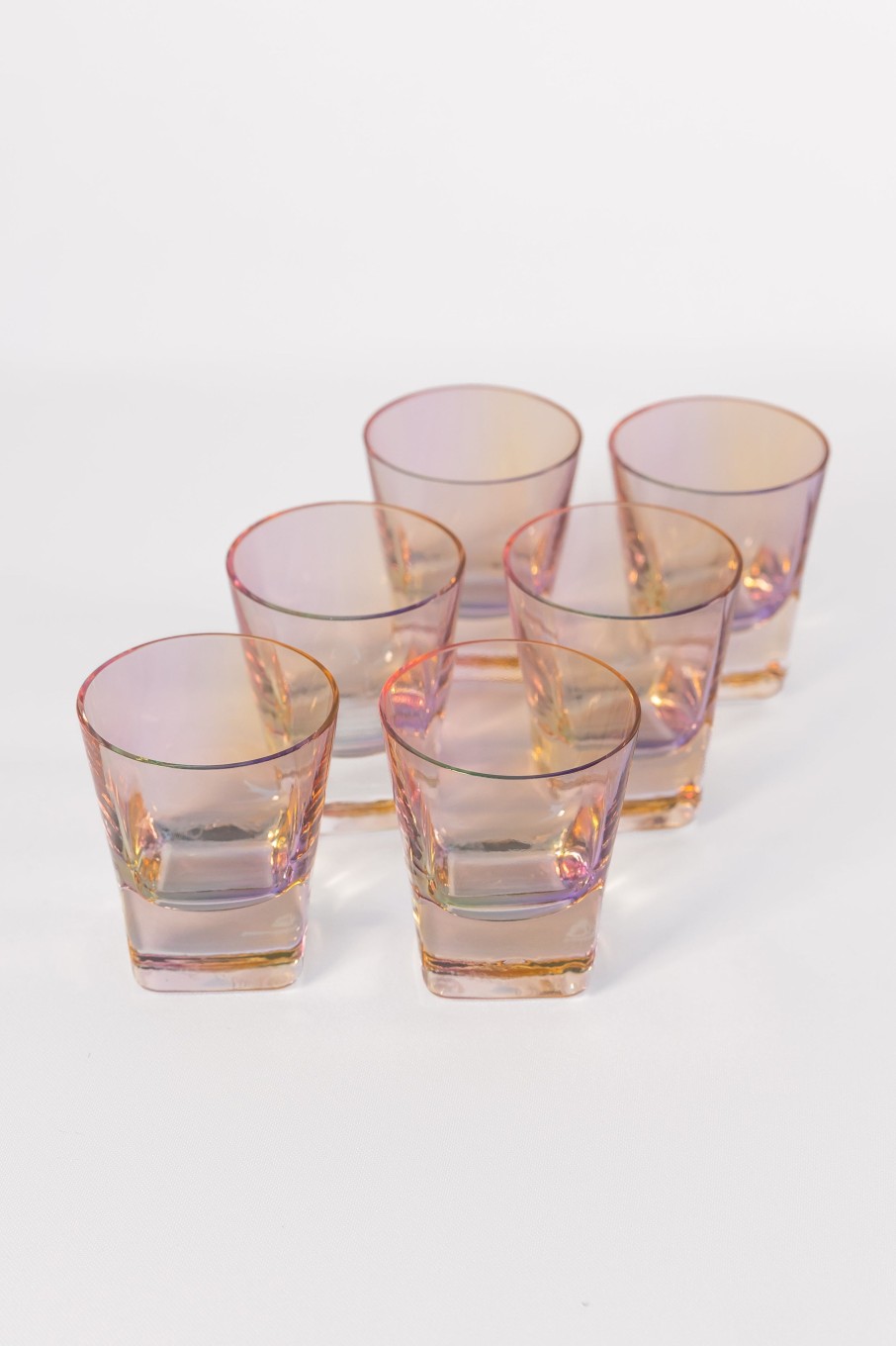 Glassware Estelle Colored Glass | Estelle Colored Shot Glasses - Set Of 6 {Iridescent}