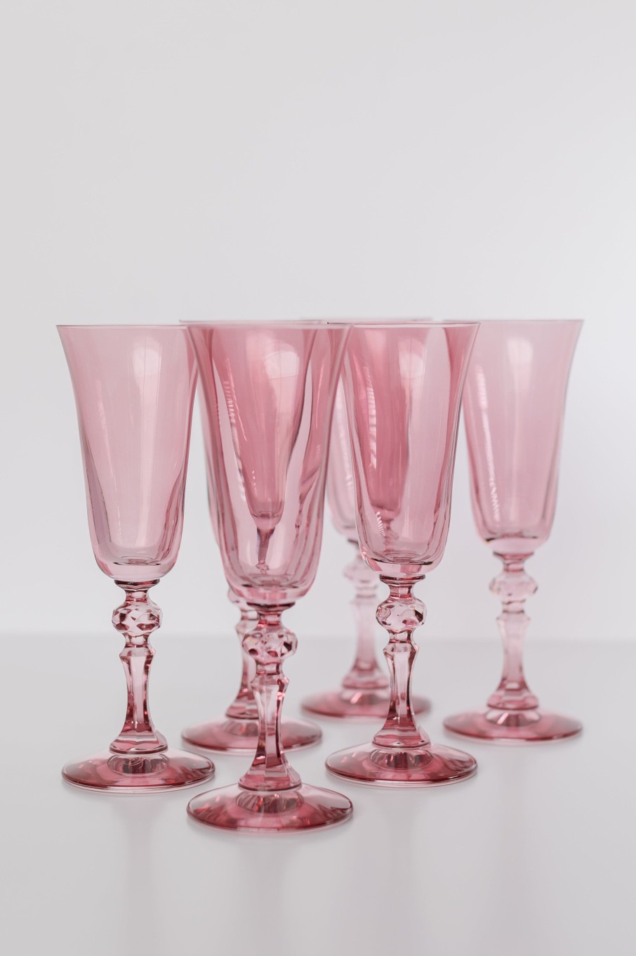 Glassware Estelle Colored Glass | Estelle Colored Regal Flute - Set Of 6 {Rose}