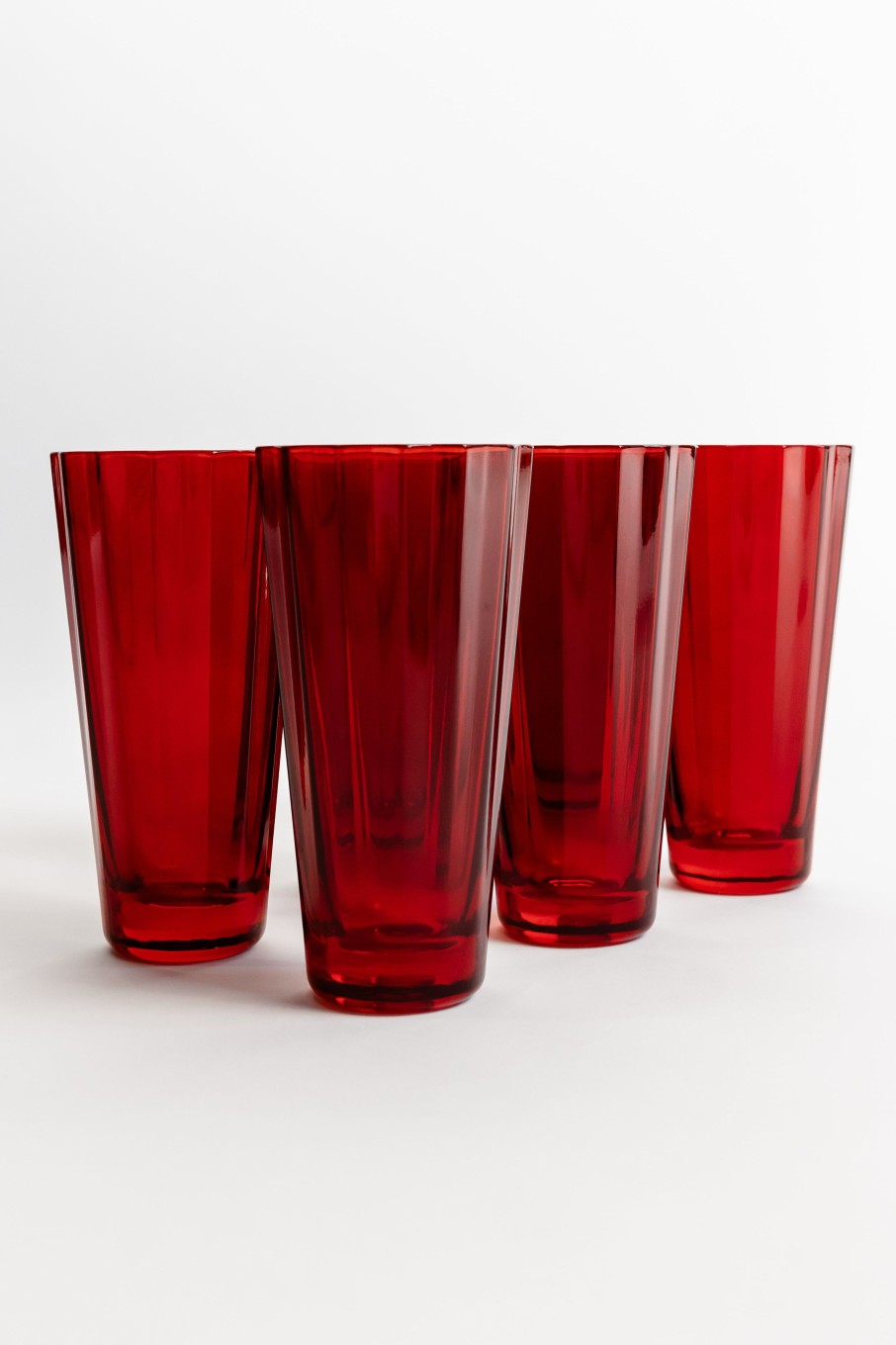 Limited Edition Holiday Estelle Colored Glass | Estelle Colored Sunday High Balls - Set Of 6 {Red}