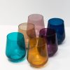 Glassware Estelle Colored Glass | Estelle Colored Wine Stemless - Set Of 6 {Fall Mixed Set}