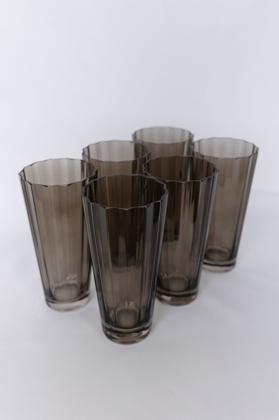 Glassware Estelle Colored Glass | Estelle Colored Sunday Collection - Set Of 6 {Gray Smoke}