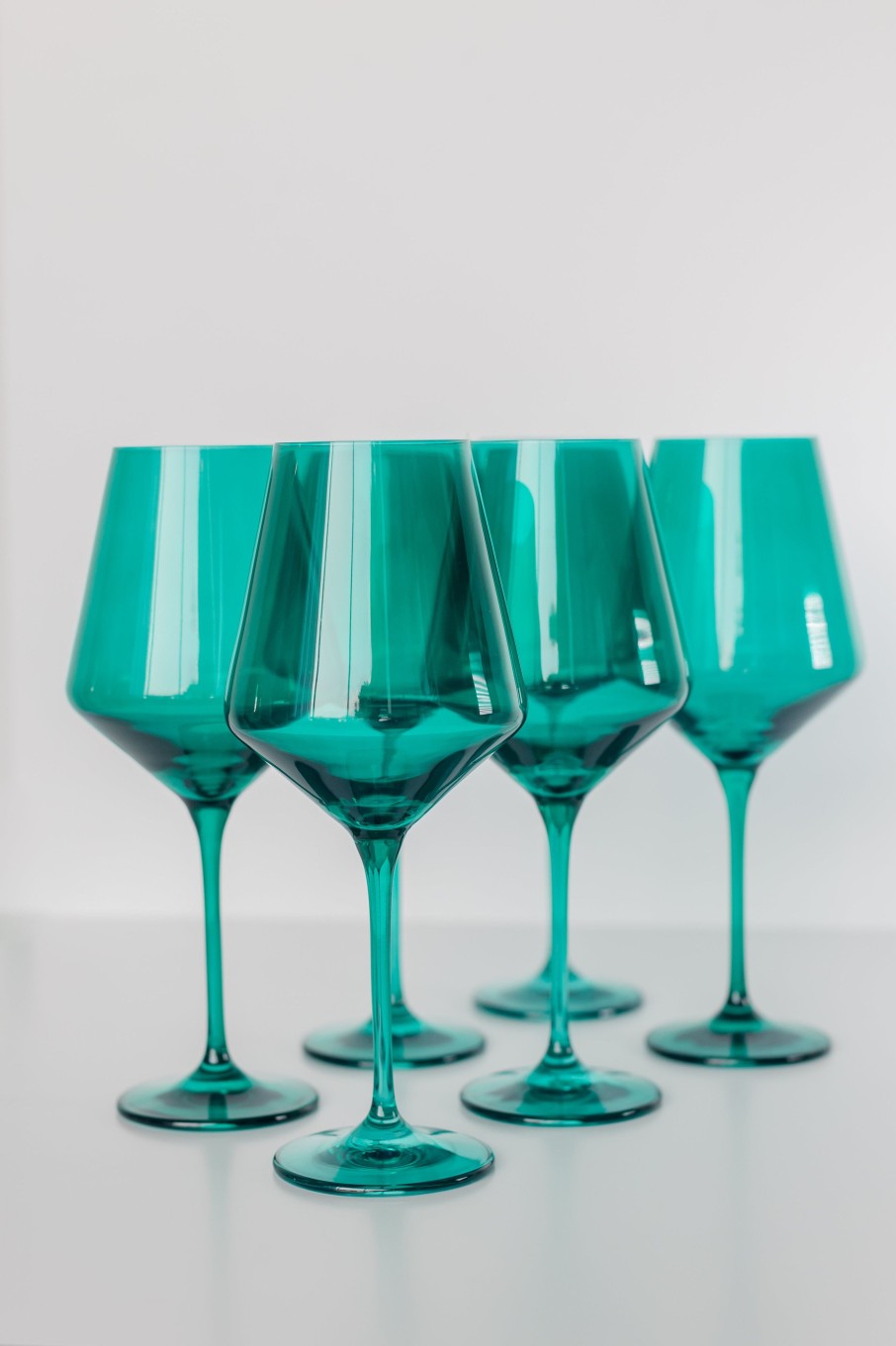 Glassware RH Signature Co. | Estelle Colored Wine Stemware - Set Of 6 {Emerald Green}