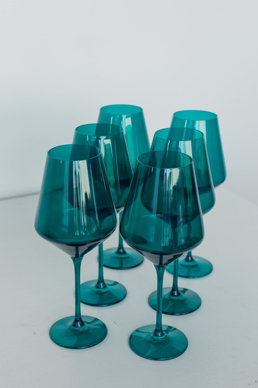 Glassware RH Signature Co. | Estelle Colored Wine Stemware - Set Of 6 {Emerald Green}