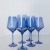 Glassware Estelle Colored Glass | Estelle Colored Wine Stemware - Set Of 6 {Cobalt Blue}