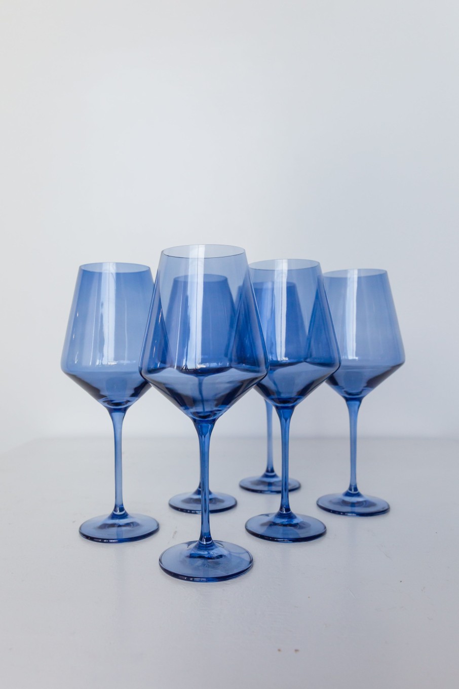 Glassware Estelle Colored Glass | Estelle Colored Wine Stemware - Set Of 6 {Cobalt Blue}