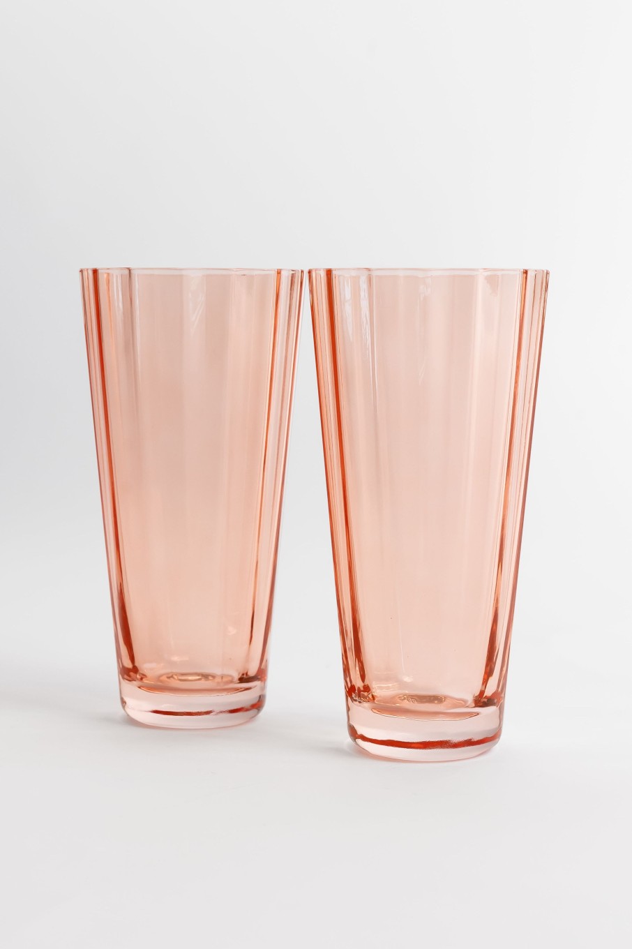 Glassware Estelle Colored Glass | Estelle Colored Sunday High Balls - Set Of 2 {Coral Peach Pink}