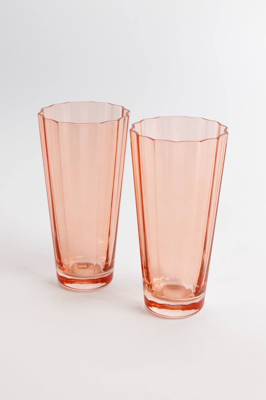 Glassware Estelle Colored Glass | Estelle Colored Sunday High Balls - Set Of 2 {Coral Peach Pink}