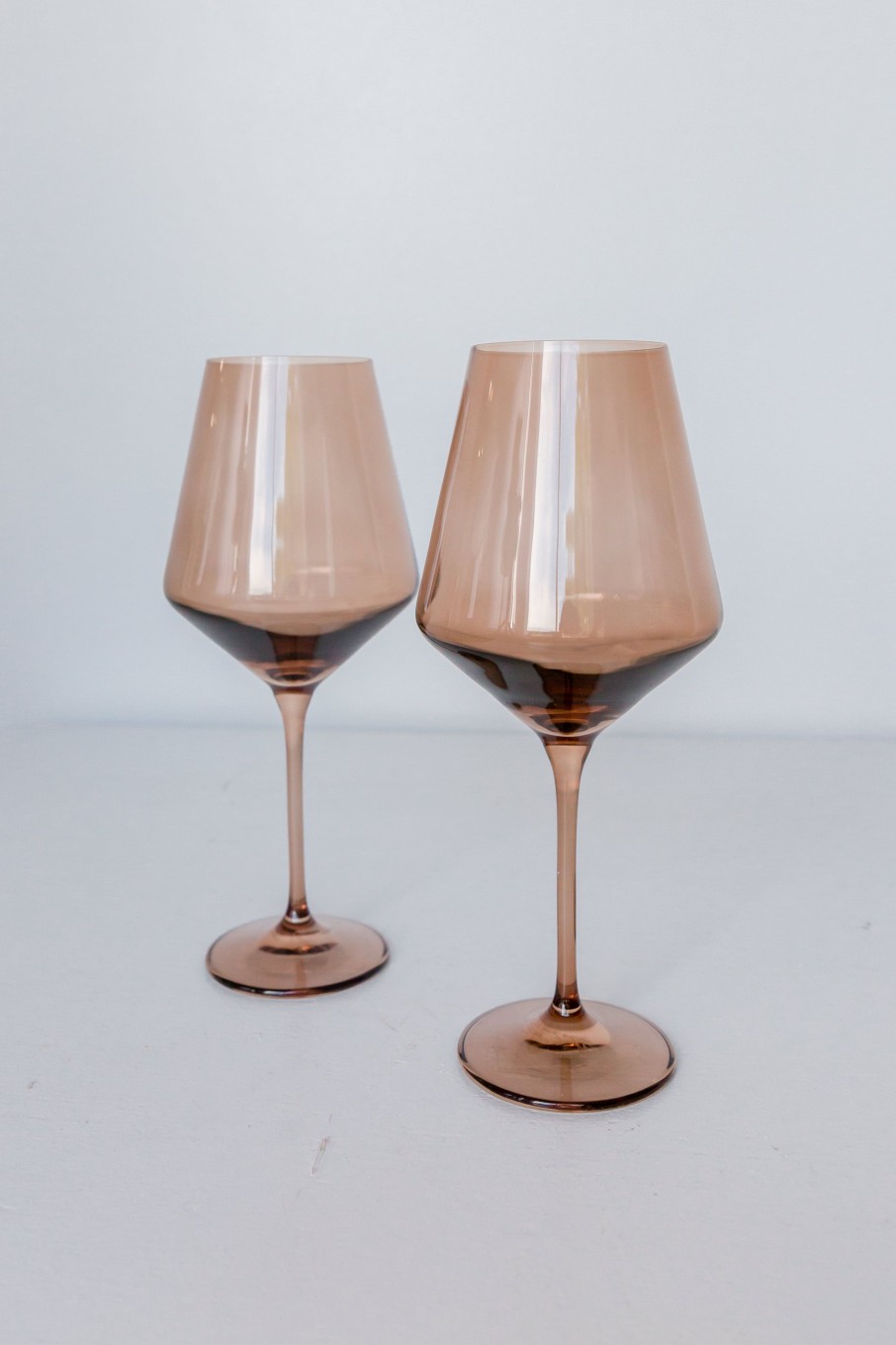 Glassware RH Signature Co. | Estelle Colored Wine Stemware - Set Of 2 {Amber Smoke}