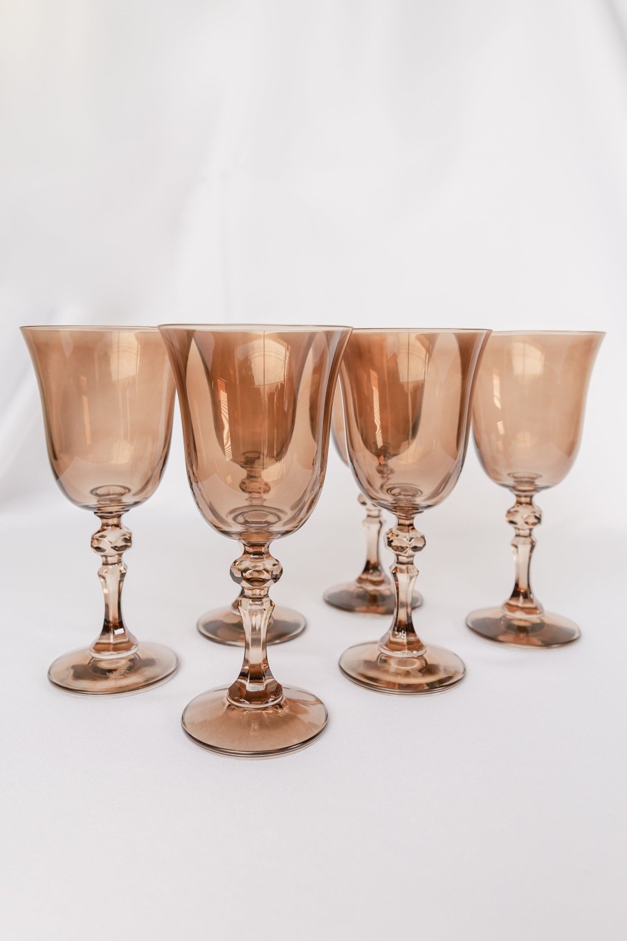 Glassware Estelle Colored Glass | Estelle Colored Regal Goblet - Set Of 6 {Amber Smoke}