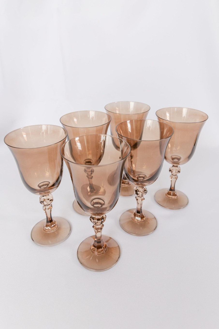 Glassware Estelle Colored Glass | Estelle Colored Regal Goblet - Set Of 6 {Amber Smoke}