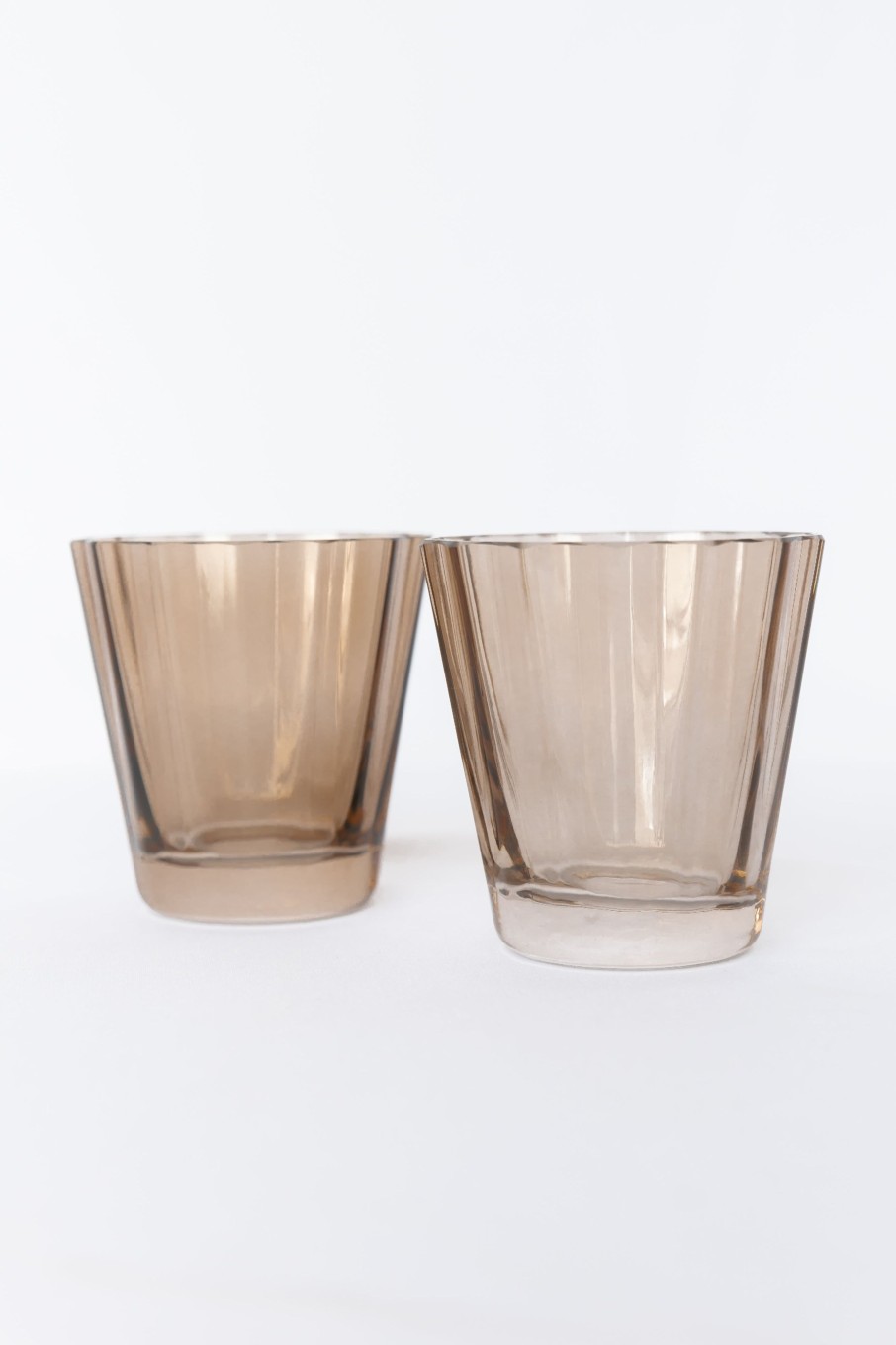 Glassware Estelle Colored Glass | Estelle Colored Sunday Low Balls - Set Of 2 {Amber Smoke}