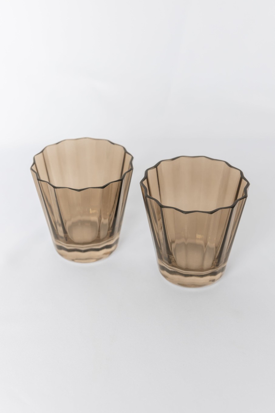 Glassware Estelle Colored Glass | Estelle Colored Sunday Low Balls - Set Of 2 {Amber Smoke}