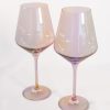 Glassware Estelle Colored Glass | Estelle Colored Wine Stemware - Set Of 2 {Iridescent}