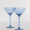 Glassware Estelle Colored Glass | Estelle Colored Martini Glass - Set Of 2 {Cobalt Blue}