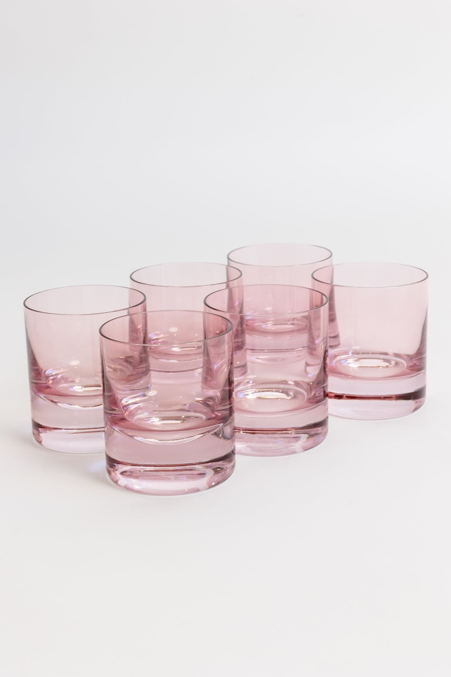 Limited Edition Holiday Estelle Colored Glass | Estelle Colored Rocks Glass - Set Of 6 {Rose)