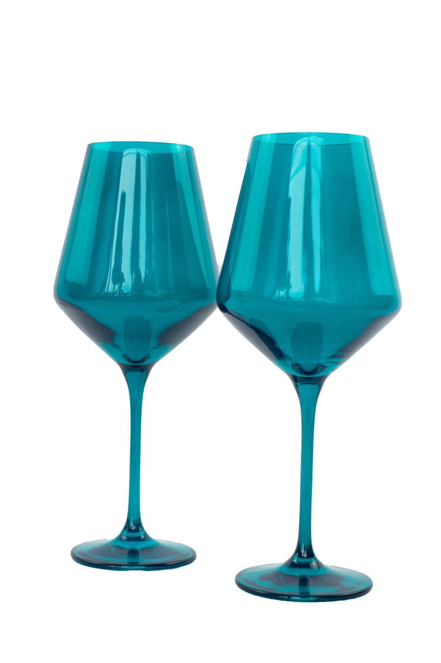 Glassware Estelle Colored Glass | Estelle Colored Wine Stemware - Set Of 2 {Teal}