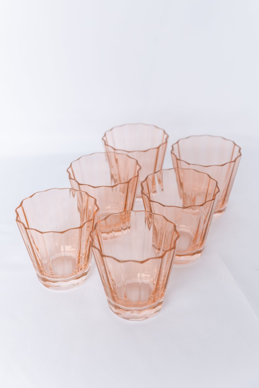 Glassware Estelle Colored Glass | Estelle Colored Sunday Low Balls - Set Of 6 {Blush Pink}