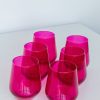 Glassware Estelle Colored Glass | Estelle Colored Wine Stemless - Set Of 6 {Viva Magenta (Our Fuchsia)}