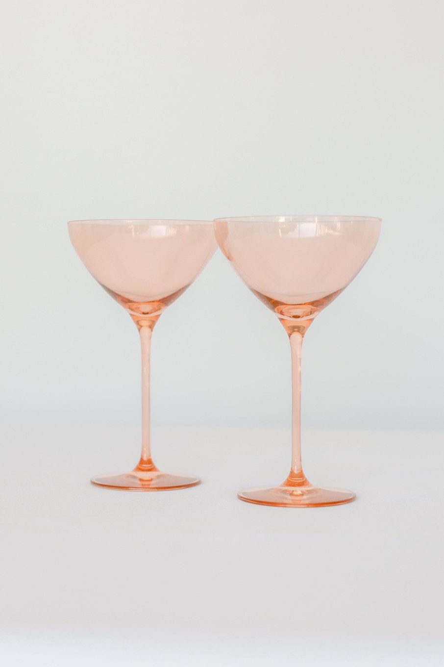 Glassware Estelle Colored Glass | Estelle Colored Martini Glass - Set Of 2 {Blush Pink}