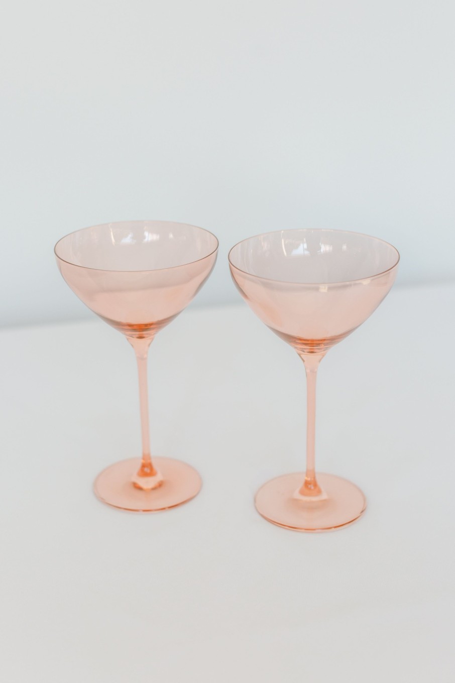 Glassware Estelle Colored Glass | Estelle Colored Martini Glass - Set Of 2 {Blush Pink}