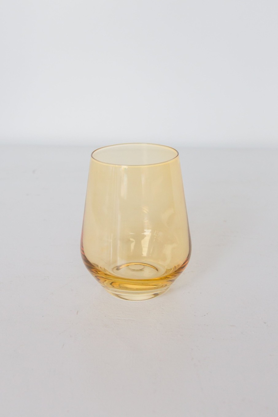 Glassware Estelle Colored Glass | Estelle Colored Wine Stemless - Set Of 2 {Yellow}