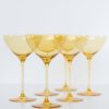 Glassware Estelle Colored Glass | Estelle Colored Martini Glass - Set Of 6 {Yellow}