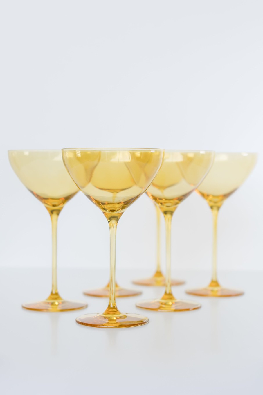 Glassware Estelle Colored Glass | Estelle Colored Martini Glass - Set Of 6 {Yellow}