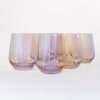 Glassware Estelle Colored Glass | Estelle Colored Wine Stemless - Set Of 6 {Iridescent}