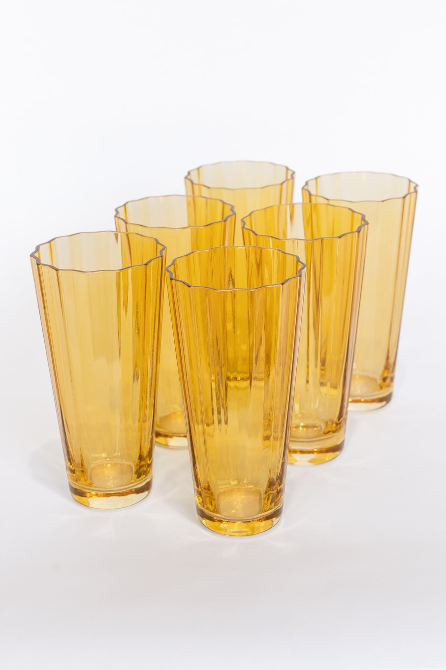 Glassware Estelle Colored Glass | Estelle Colored Sunday High Balls - Set Of 6 {Yellow}