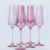 Glassware Estelle Colored Glass | Estelle Colored Champagne Flute - Set Of 6 {Rose}