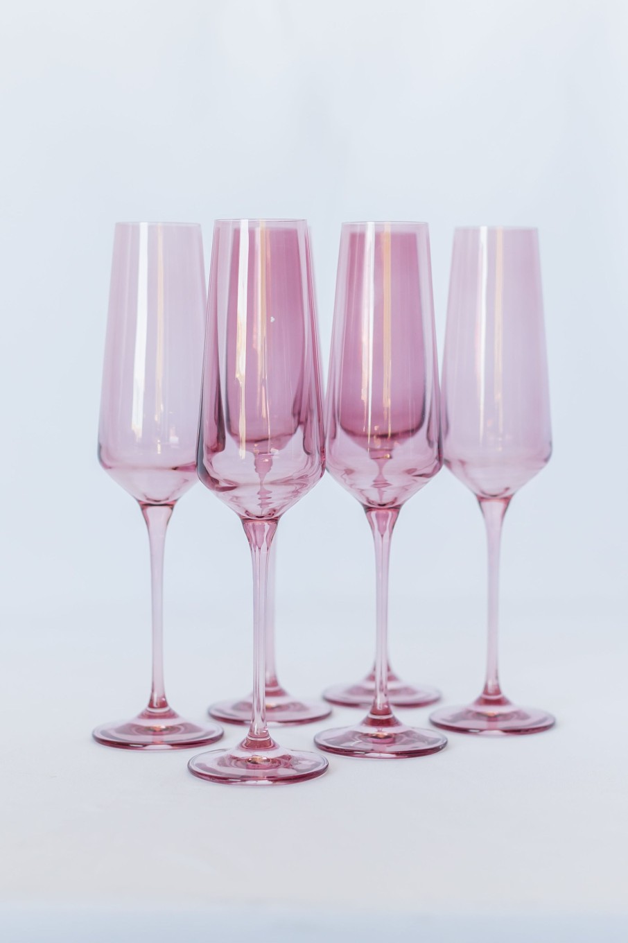 Glassware Estelle Colored Glass | Estelle Colored Champagne Flute - Set Of 6 {Rose}