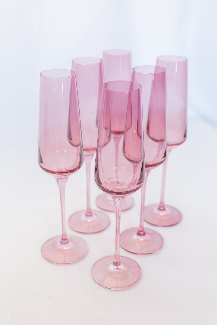 Glassware Estelle Colored Glass | Estelle Colored Champagne Flute - Set Of 6 {Rose}