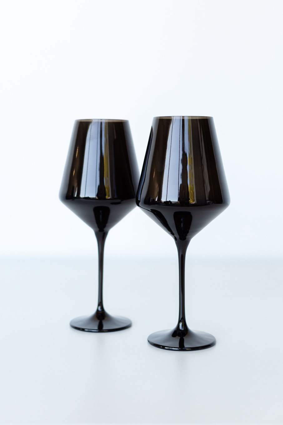 Glassware Estelle Colored Glass | Estelle Colored Wine Stemware - Set Of 2 {Black}