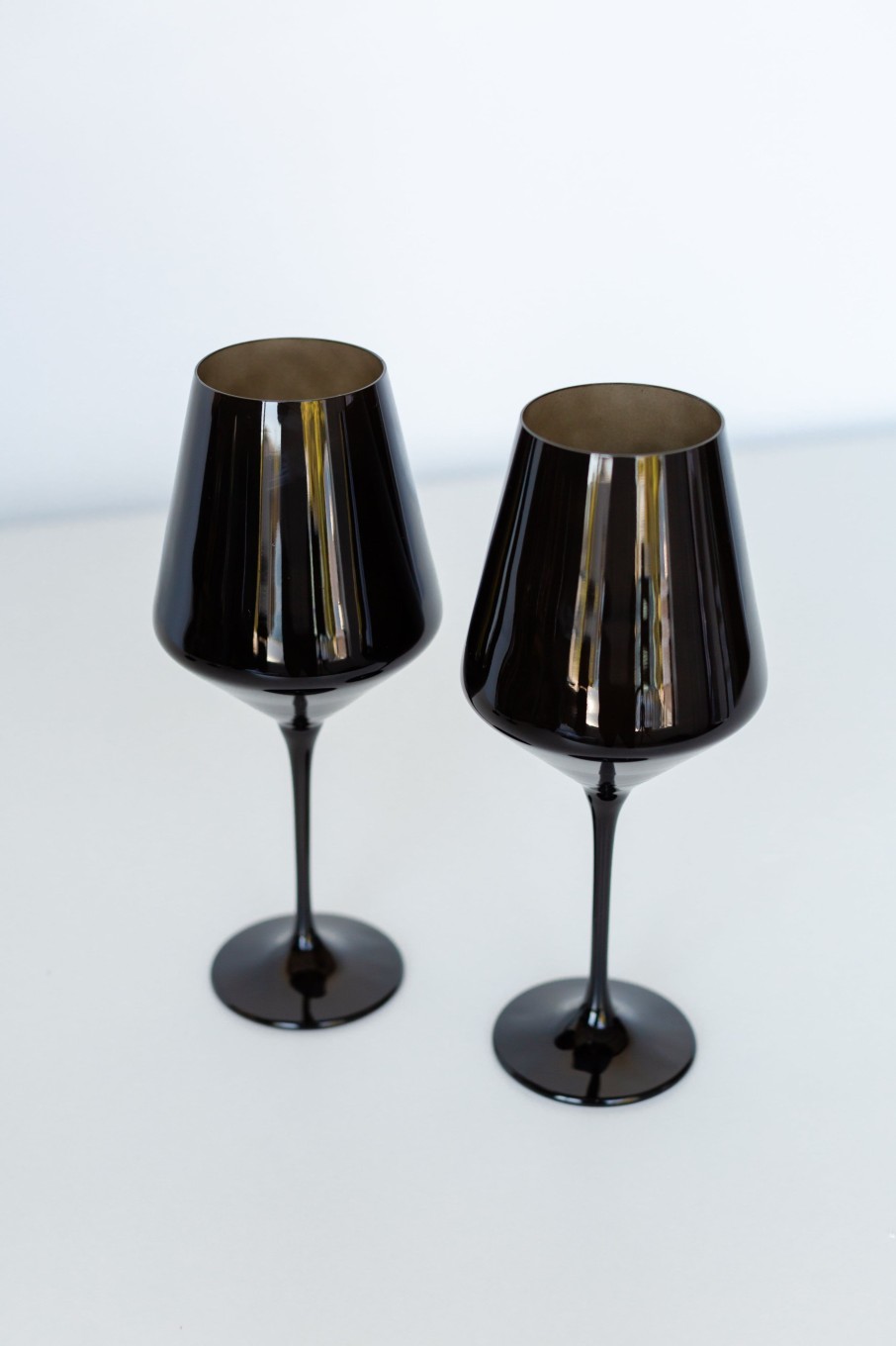 Glassware Estelle Colored Glass | Estelle Colored Wine Stemware - Set Of 2 {Black}