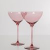 Glassware Estelle Colored Glass | Estelle Colored Martini Glass - Set Of 2 {Rose}