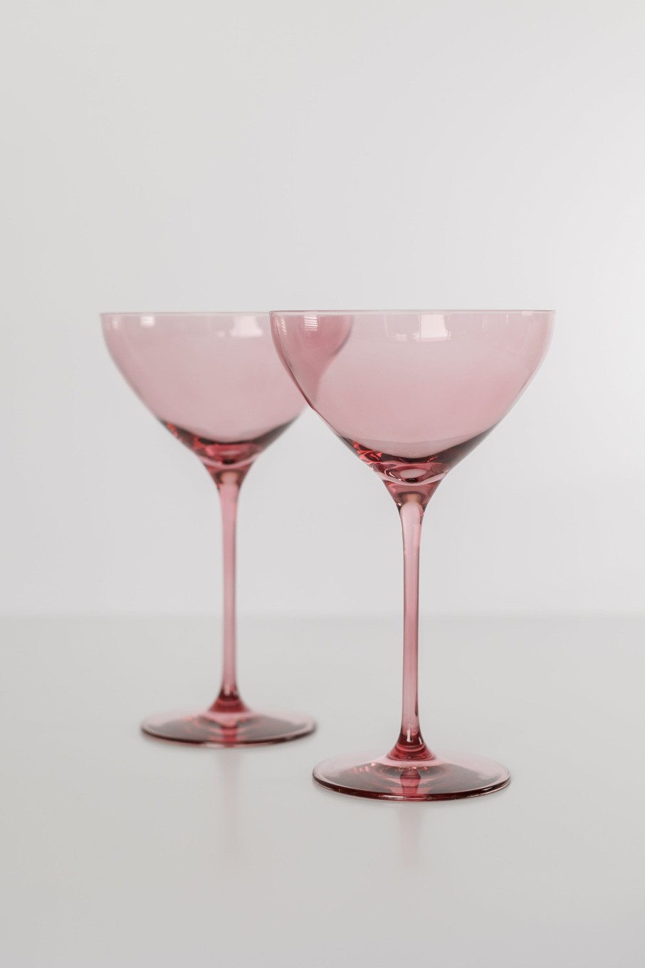 Glassware Estelle Colored Glass | Estelle Colored Martini Glass - Set Of 2 {Rose}