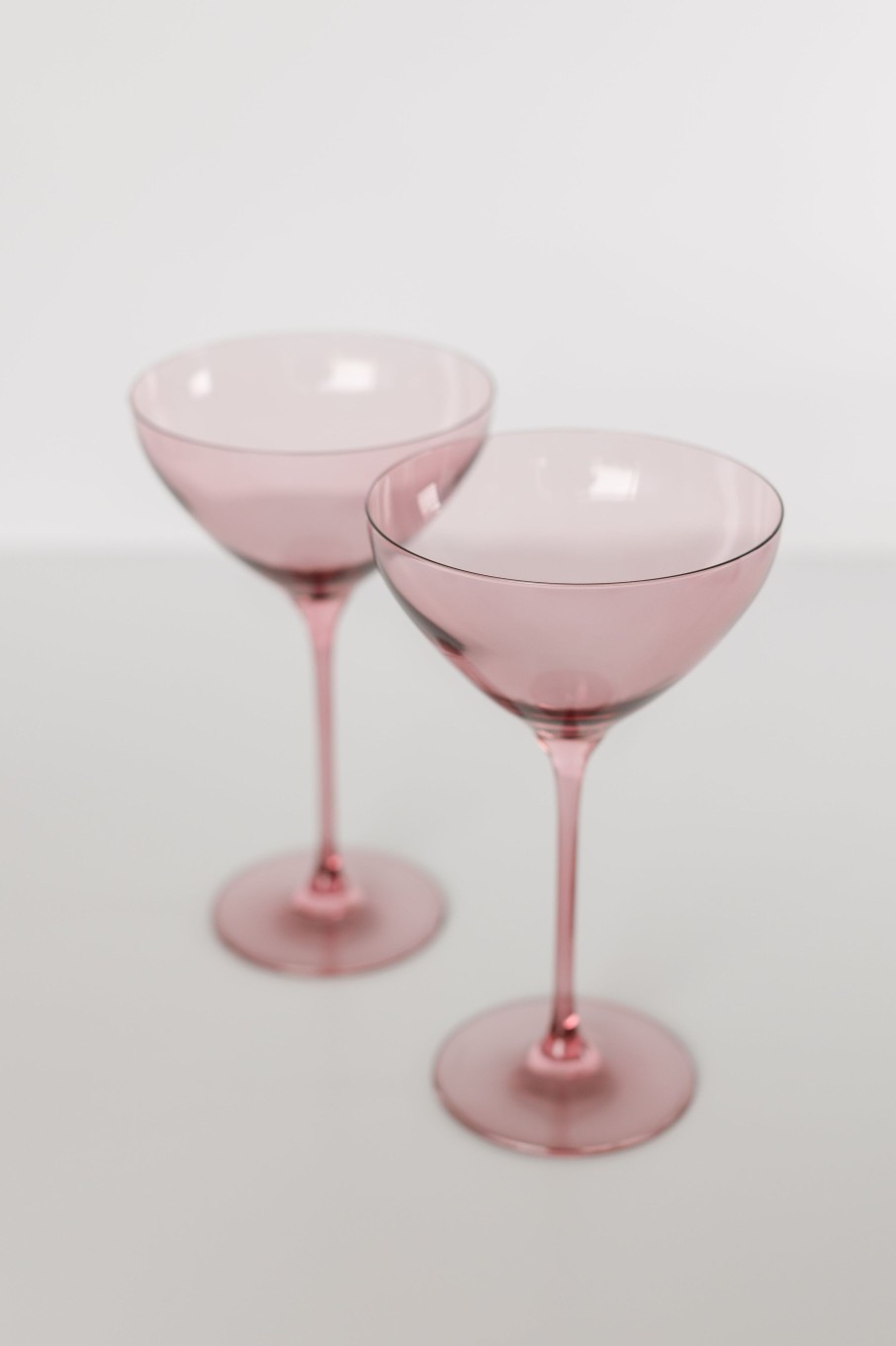 Glassware Estelle Colored Glass | Estelle Colored Martini Glass - Set Of 2 {Rose}